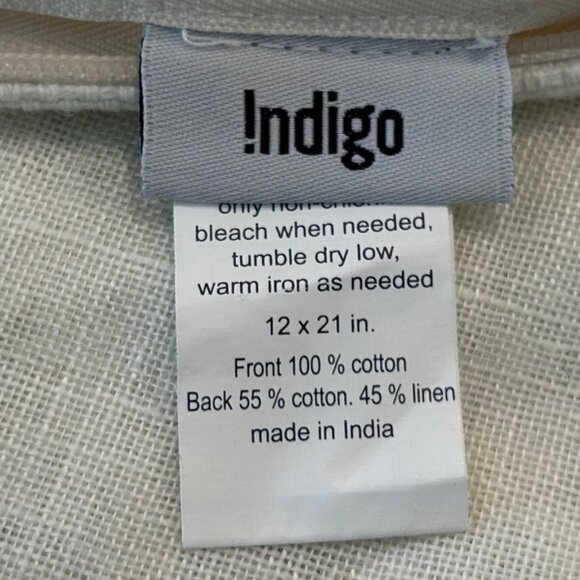 Indigo Cotton / Linen Pillow Cover - Picture 5 of 8